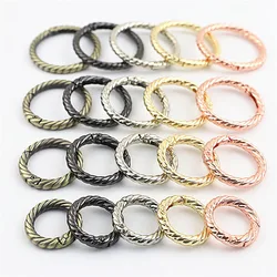 1pcs Metal Spring Gate O Ring Openable Keyring Leather Craft Bag Belt Strap Buckle Trigger Snap Clasp Clip Connector Accessory