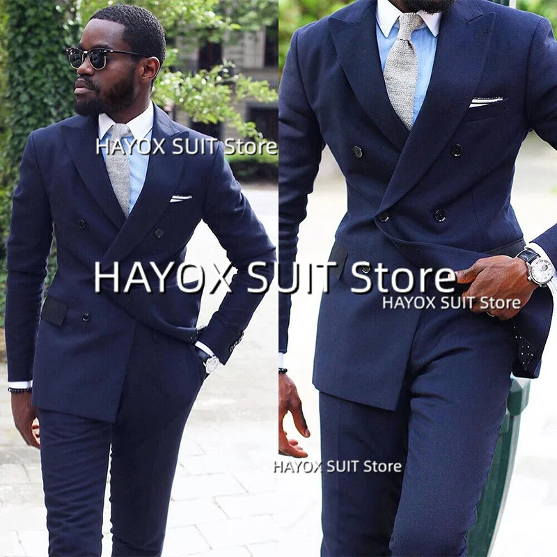 

Men's Suits Jackets Pants Double Breasted Lapel Blazer Set Business Formal Party Wedding Groom Groomsmen Dresses Tuxedos