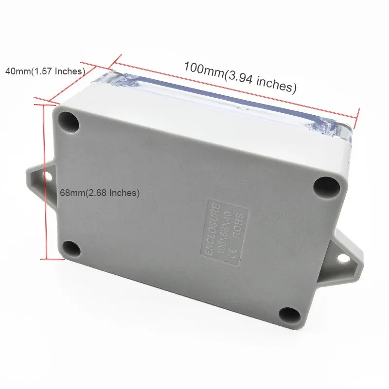 100x68x40mm Clear Cover Sealed DIY IP65 ABS Plastic Wire Box Waterproof Electric Junction Box LK-WP119