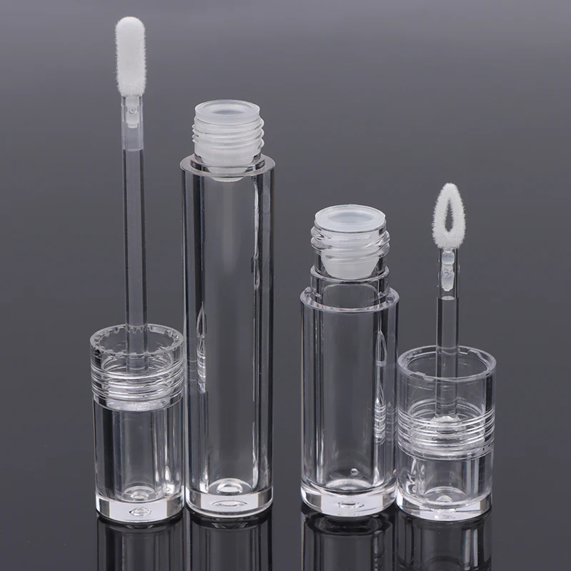 3.5/4.5ml Bottle Round Transparent Empty Lipstick Tube Lip Glaze Lip Gloss Container Eyeliner Tube Mascara Tube Cosmetics