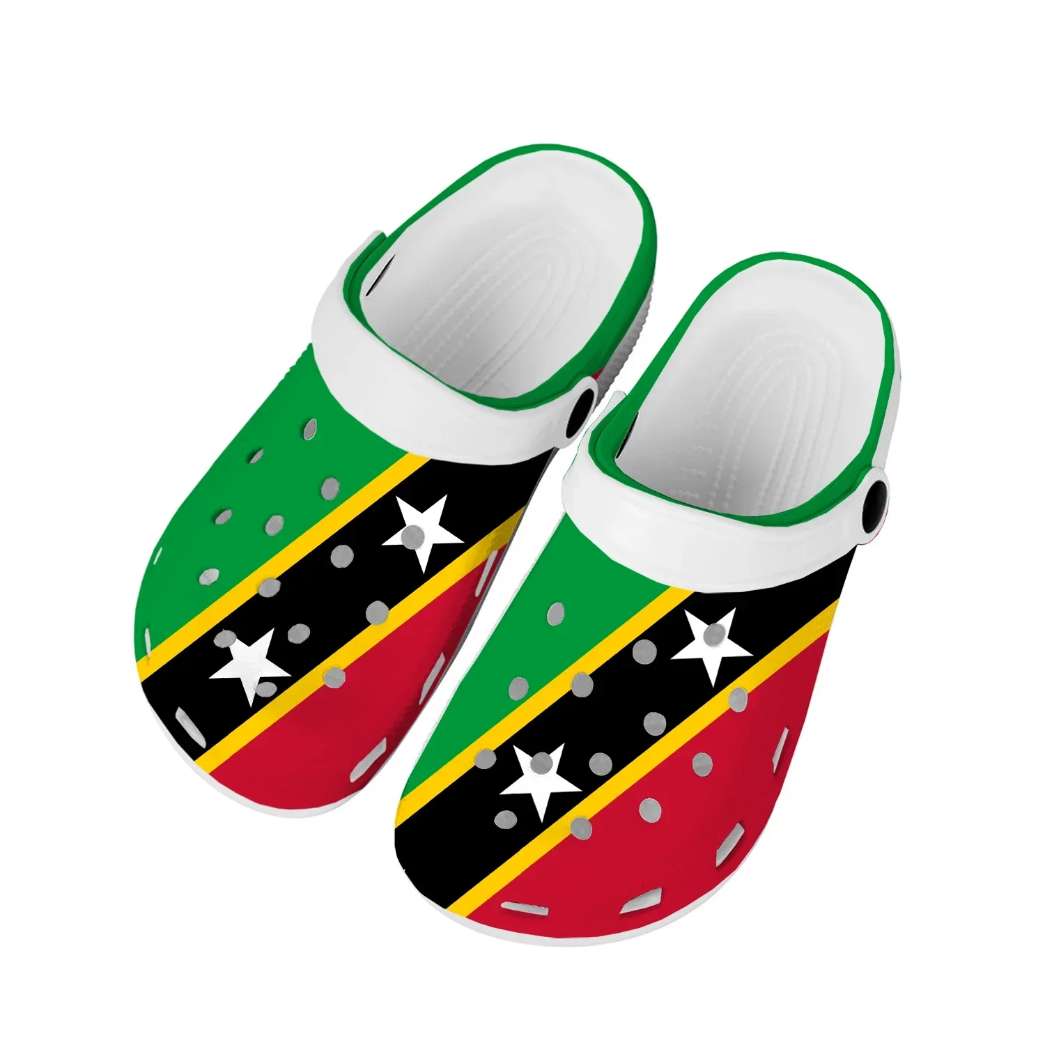 St Kitts and Nevis Flag Home Clogs Custom Water Shoes Mens Womens Teenager Shoe Garden Clog Breathable Beach Hole Slippers