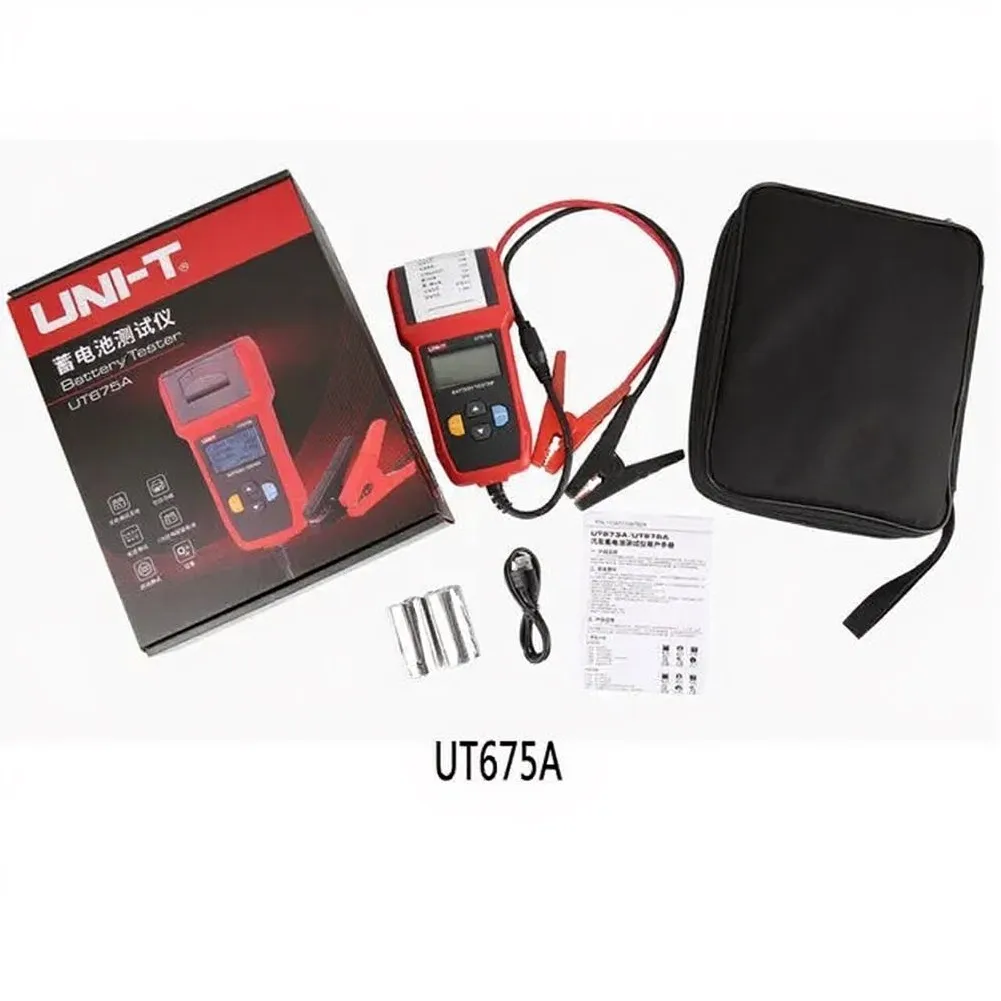 UNI-T UT673A UT675A Car Battery Tester Chargers Analyzer 12V 24V Voltage Battery Test Car Battery Tester Charging Scanner Tool