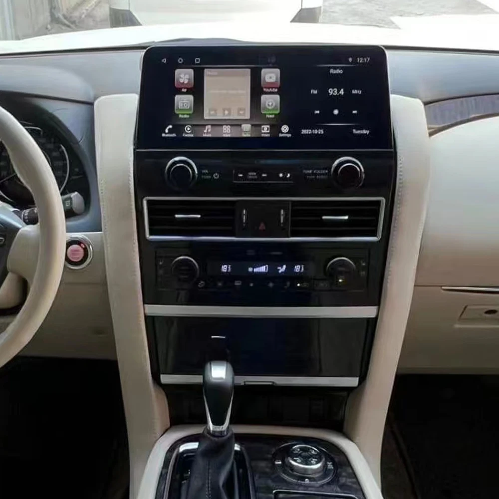 

13,3-дюймовый автомобильный радиоприемник с Android 14.0, CarPlay, GPS-навигацией для Nissan Y62 Armada QX80 QX56 2010-2023, автомагнитола, стереосистема, головное устройство