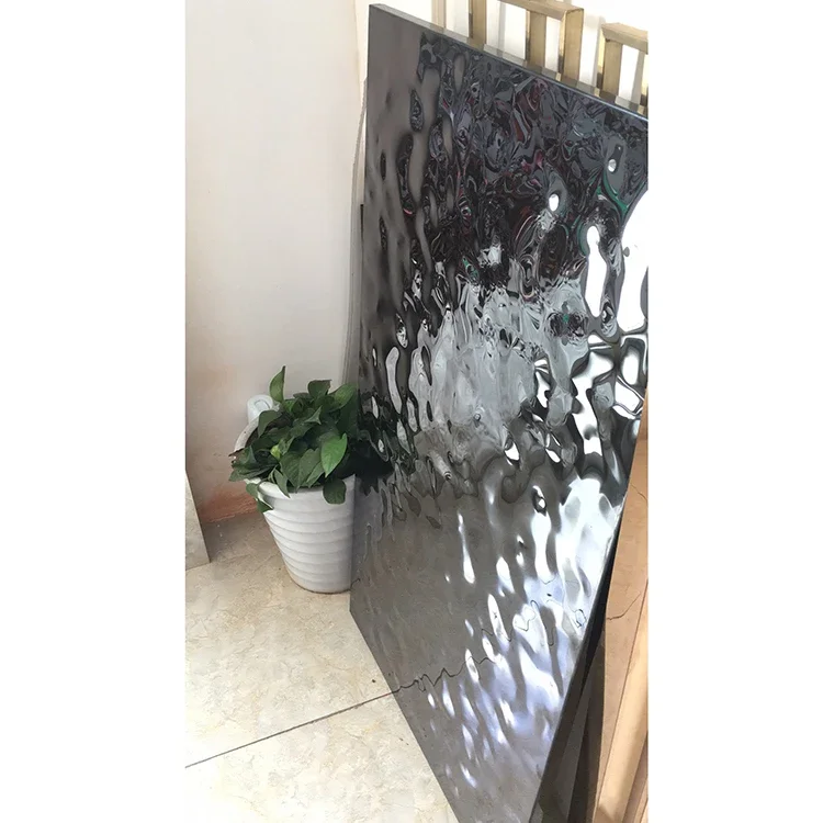 

#alibaba pay hammered mirror water wave stainless dimple plate wave sheets for decorative