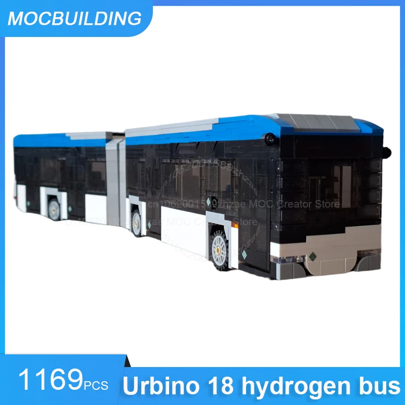 

MOC Building Blocks Urbino 18 Hydrogen Bus Model DIY Assemble Bricks Creative Transportation Collection Xmas Toys Gifts 1169PCS