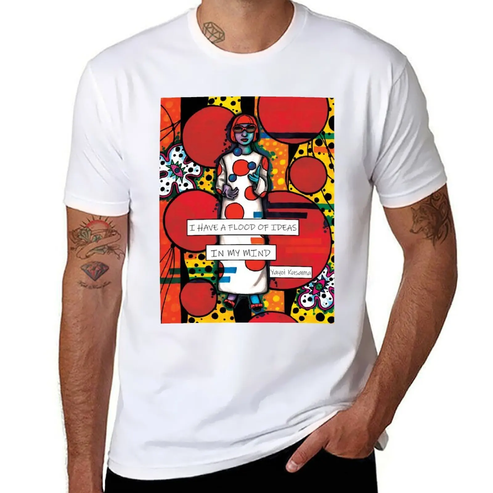 

Yayoi Kusama T-Shirt t shirts cotton 100% man t shirts cotton T-Shirt
