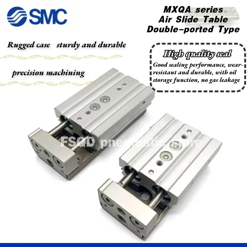 

MXQ6A,MXQ8A,MXQ12A-10,20,30,40,50,75,100 ZA,ZD,ZB,ZE,ZC,ZF,ZG,ZH,FSQD,SMC Type Air Slide Table Double-ported Type,MXQA series