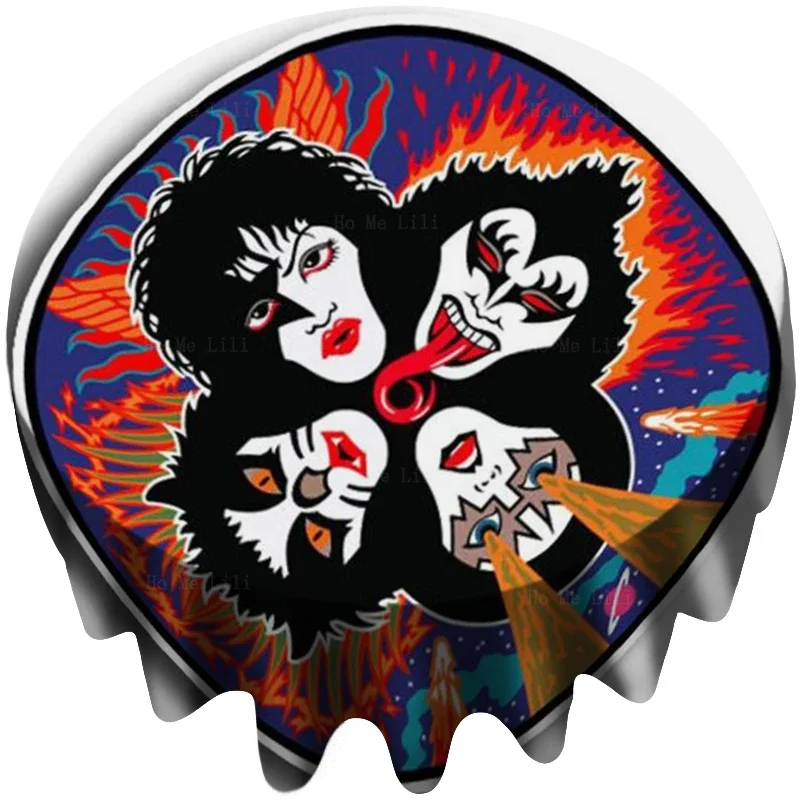 The People In The Middle Of The Stage They Were Enjoying Their Victory Round Tablecloth By Ho Me Lili For Tabletop Decor