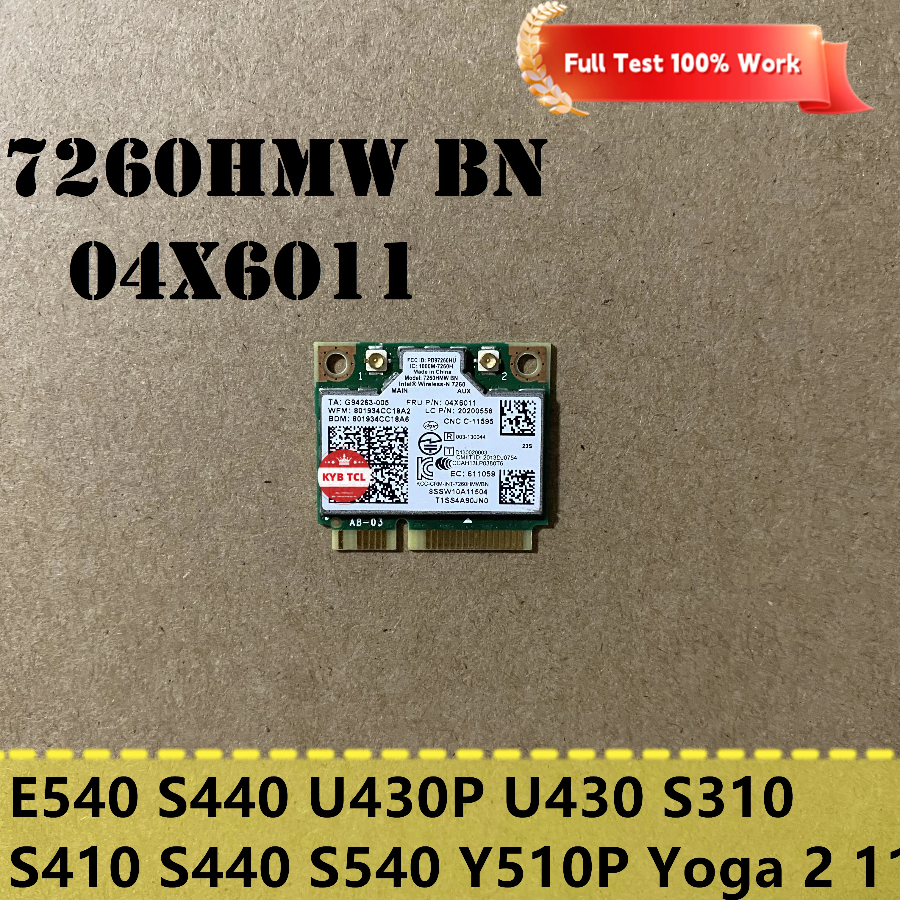 Ноутбук для Lenovo ThinkPad E540 S440 U430P U430 Yoga 2 11, ноутбук 7260HMW BN 300 Мбит/с 04x6011 Bluetooth 4,0 Wi-Fi Mini Pcie Car