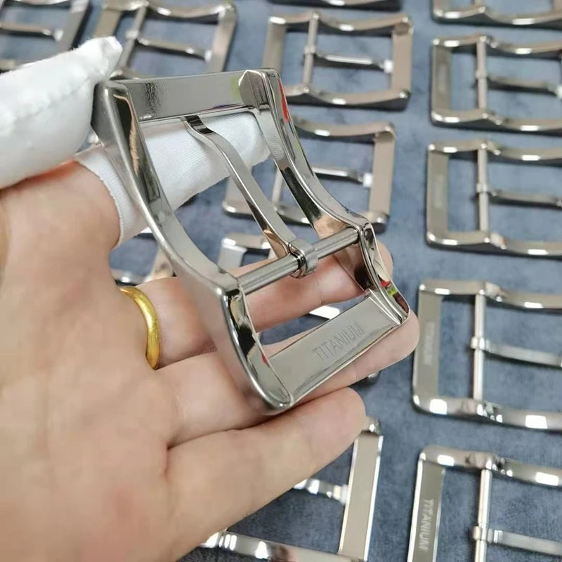 4 سنتيمتر التيتانيوم النقي دبوس مشبك غير قابل للصدأ حزام رجالي مشبك-التيتانيوم معدن المضادة للحساسية حزام أحزمة جلدية رئيس الملحقات