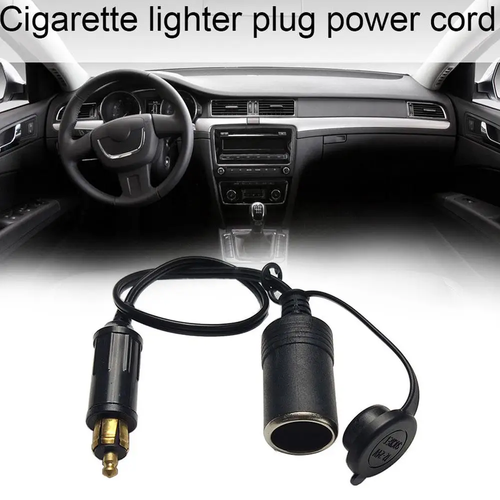 DC 12V 24V EU Plug Charging Cable 0.4m Suitable For BMW DIN Hella Motorcycle Charger To Car Cigarette Lighter F5U5