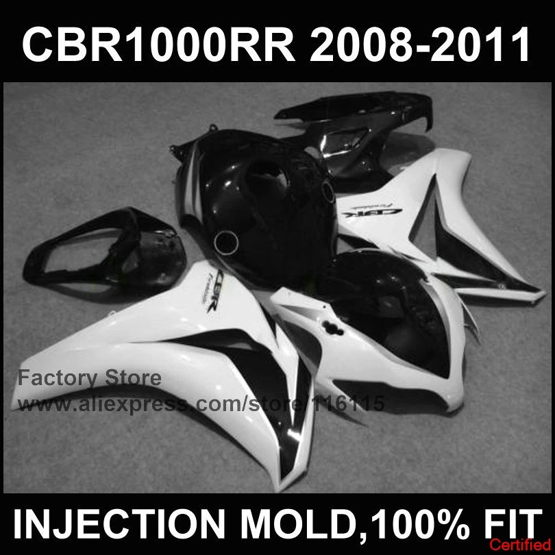 

Hot! Black Fairing Parts For HONDA Injection CBR1000RR 2008 2009 2010 2011 Fairings Cbr1000 Rr 08 0910 11 12