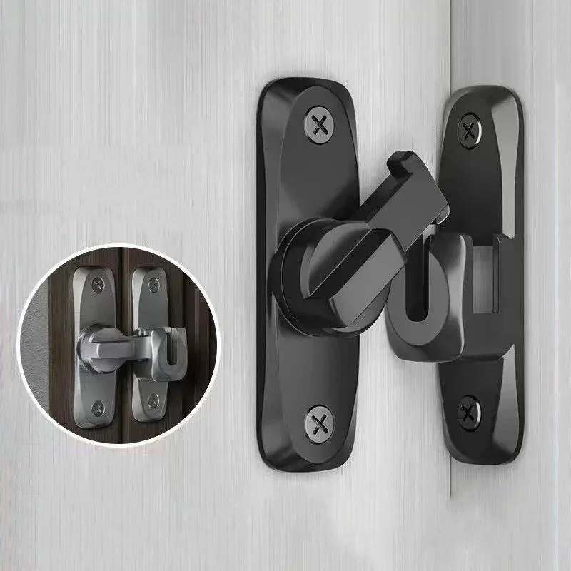 4/1PCS Stainless Steel Hook Latch Window Drawers Cabinet Locks 90 Degree Barn Door Latch Bolt Hook Sliding Gate Buckles Hardware