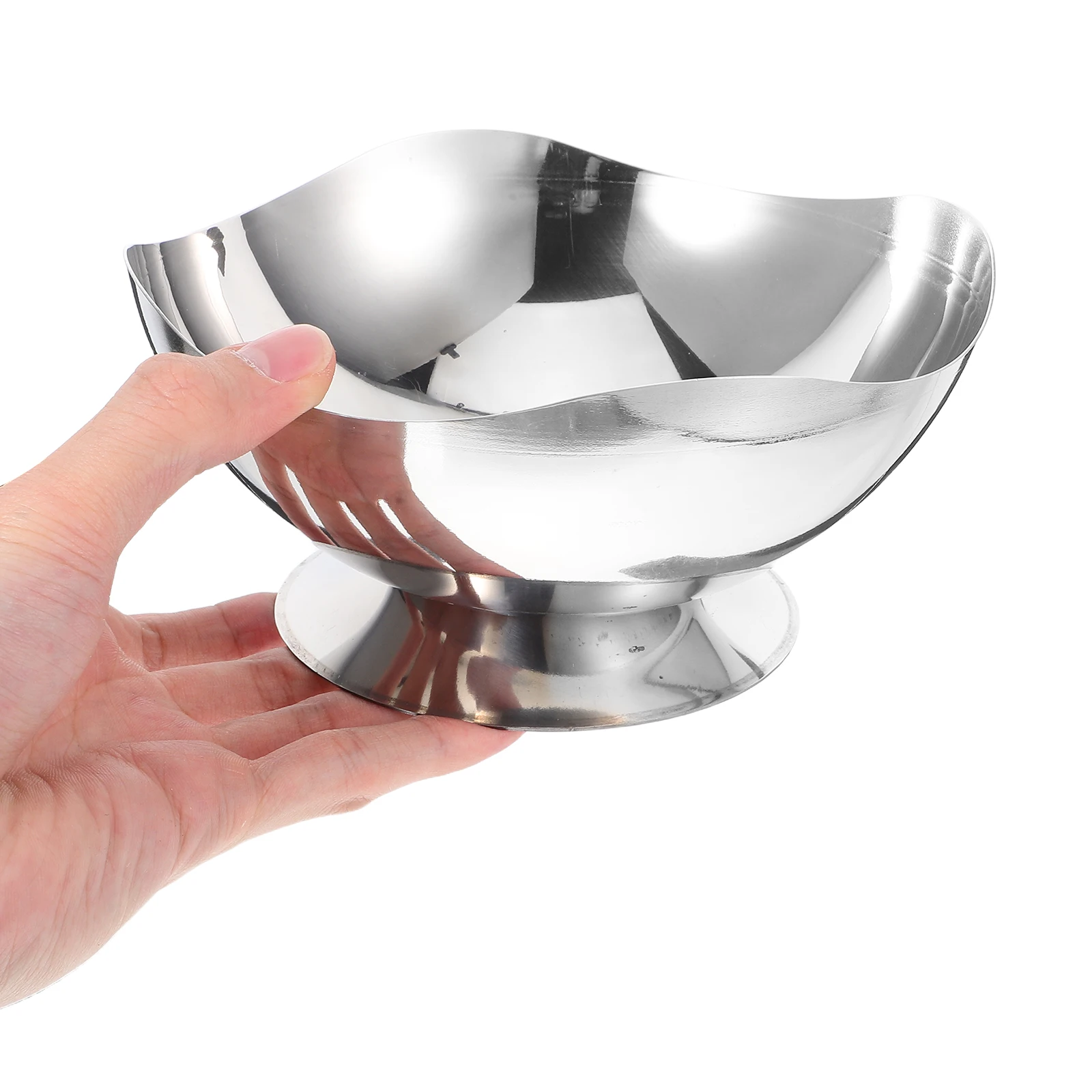 

Stainless Steel Ice Cream Cup Footed Dessert Bowl for Pudding Fruit Salad Serving Reusable Elegant Afternoon Tea Party Appetizer