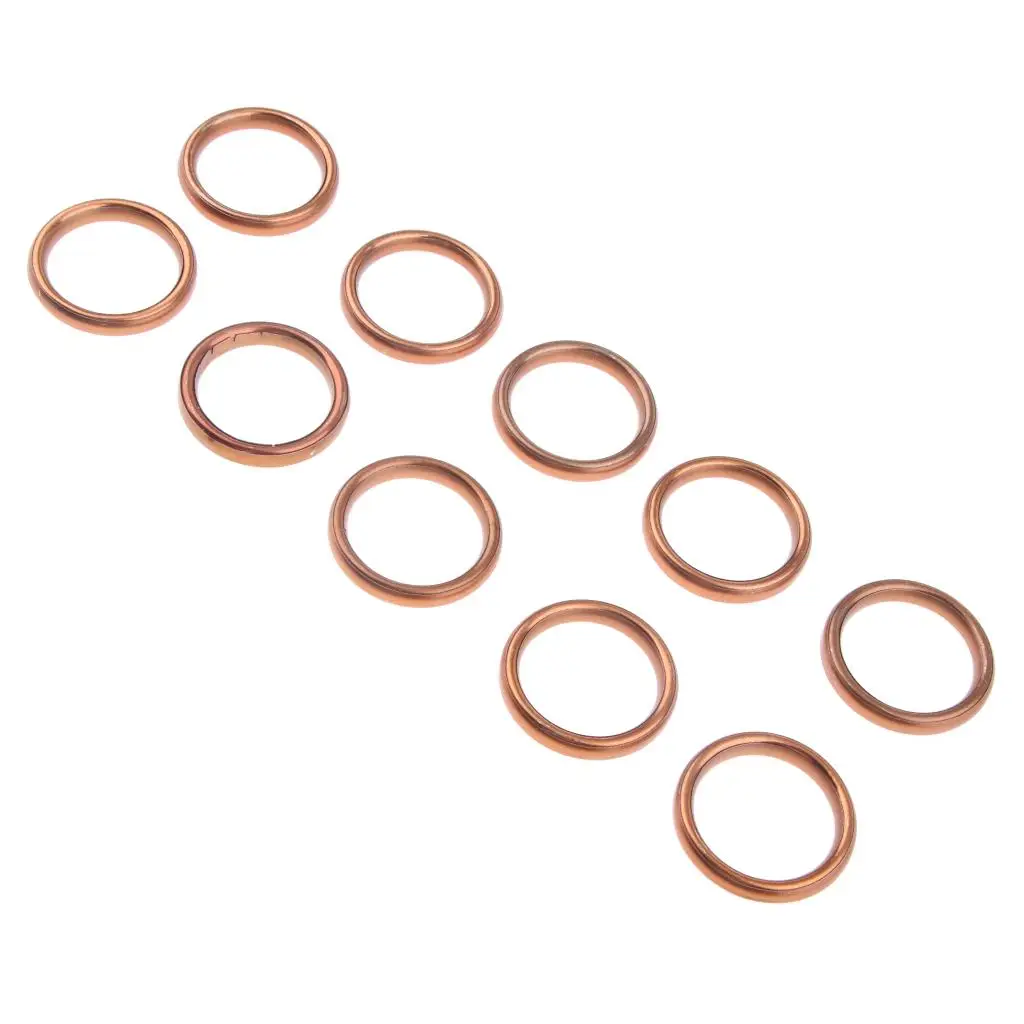 10Pieces Exhaust Muffler Gasket Kit ID:30mm OD:40mm for Honda CG125 High Temperature Resistance & Long Service Life