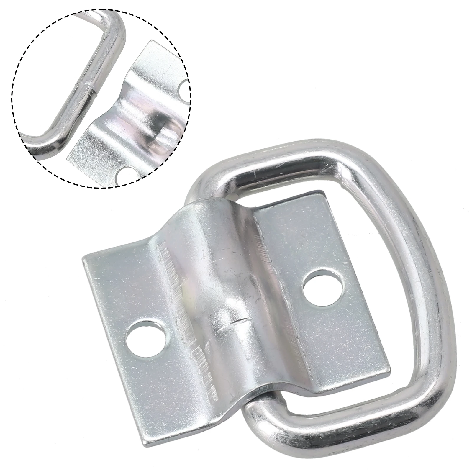 D Rings Hook Pull Ring Practical 30mm 7mm Car Modification New Silver Trailer Accessories Trailer Forged Lashing