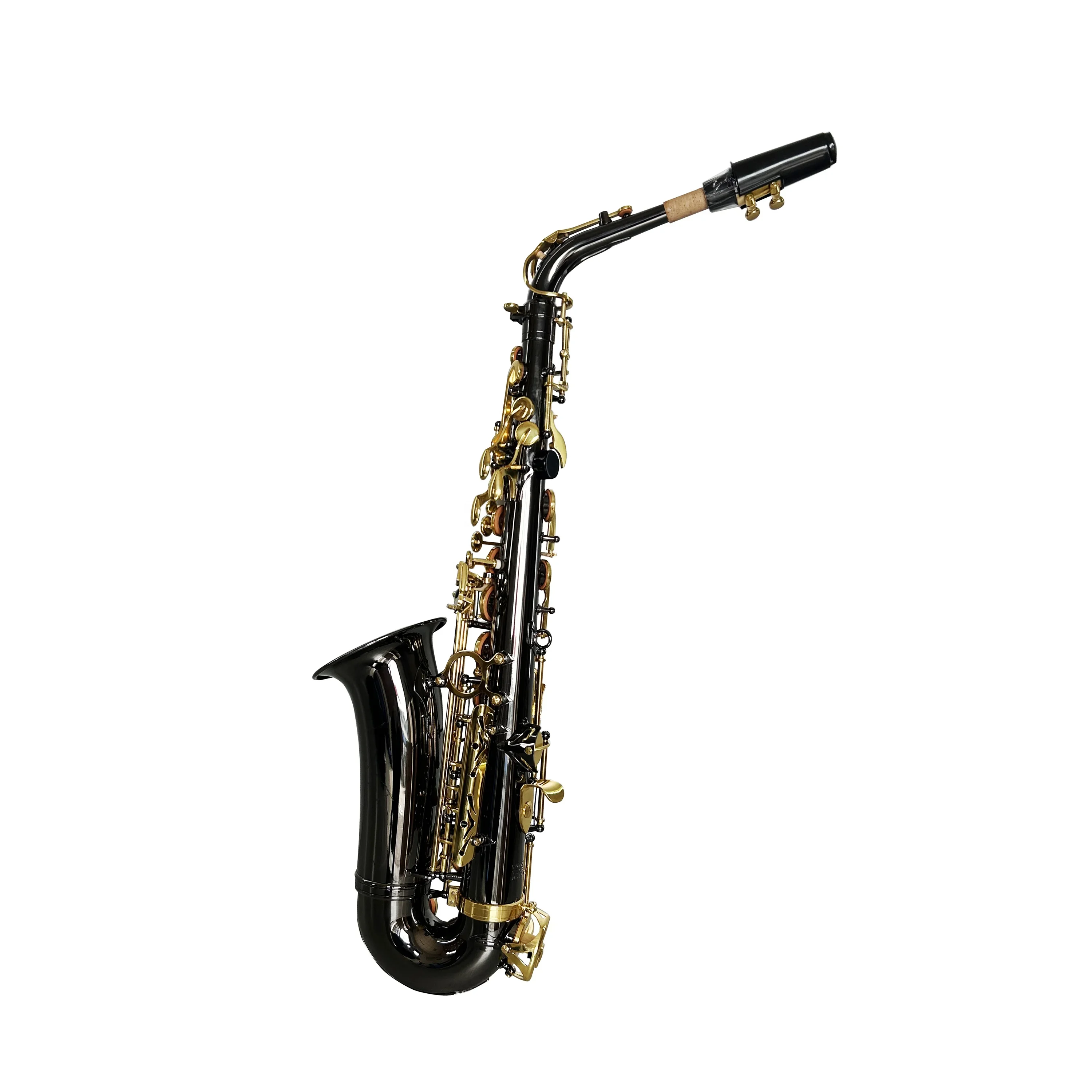 SEASOUND OEM Professional Black Nickel Body Gold Lacquer Keys Alto Saxophone JYAS102DBNL Tone EB