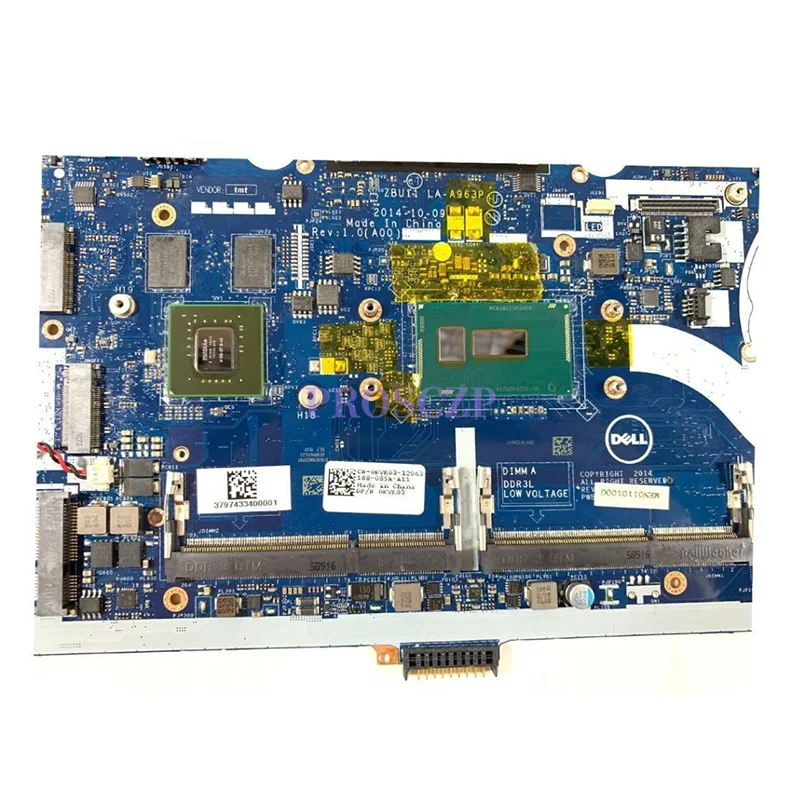 

ZBU11 LA-A963P для DELL Latitude E7450 7450, материнская плата для ноутбука CN-0KVR03 0KVR03 KVR03 с SR23V i7-5600U 840M 2G