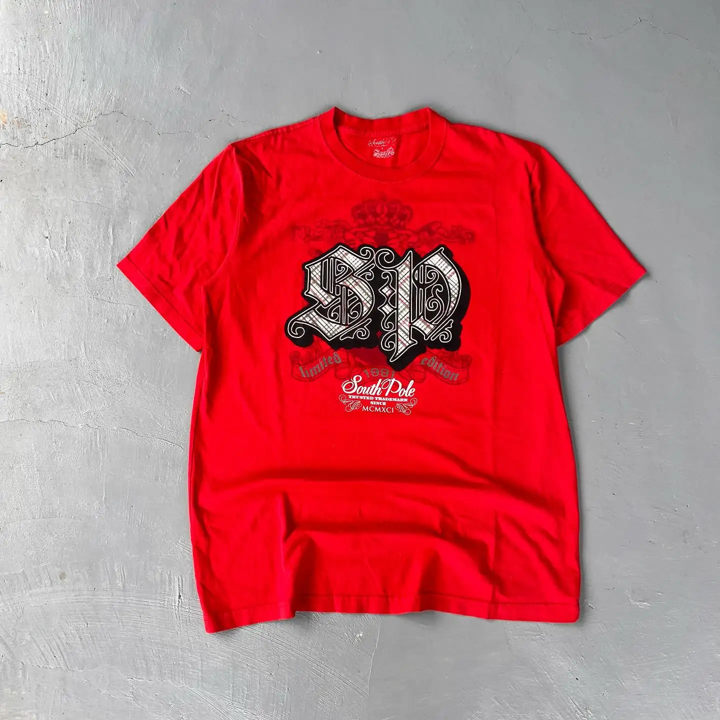 

Southpole Red Limited Edition Графическая футболка, мужской топ в винтажном стиле