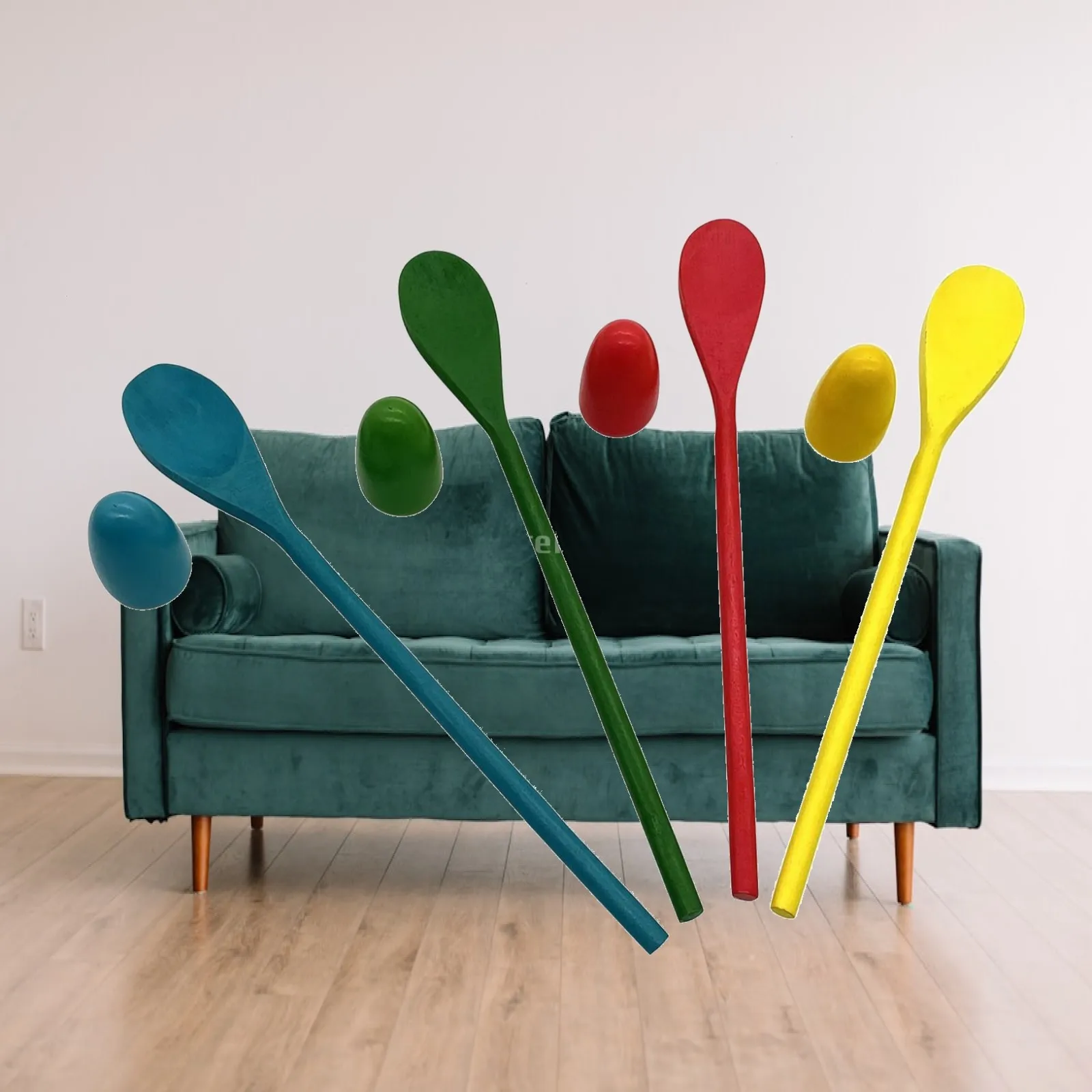 Children Wooden Balance Spoon with Matching Ball for Motor Skill Development and Steady Hand Training