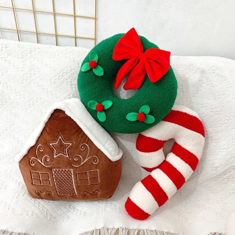 New Soft Christmas Cartoon Pillow Red Red Decoration Pillow Crutch Candy Pillow Cushions Christmas