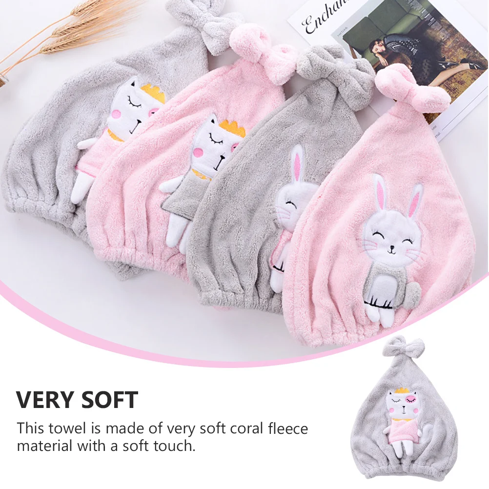 

1pc Dry Hair Cap Thickened Coral Fleece Shower Hair Towel Fast Drying For Travel Hotel Spa Family Bathing Accessory Home Textile