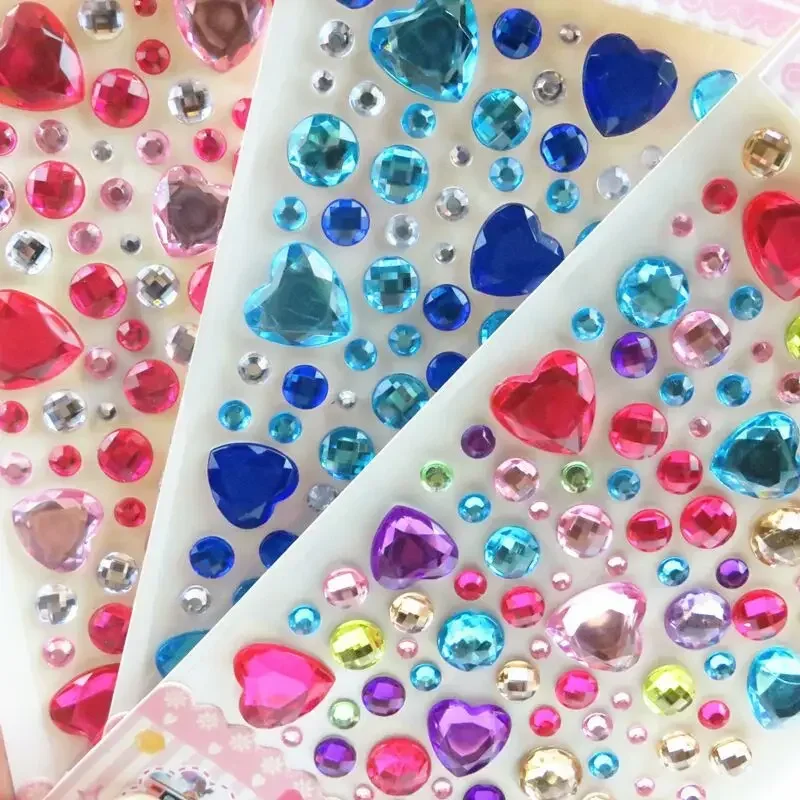 1pc 3D Diamond Nail Art Rhinestones Eyebrow Self Adhesive Jewelry Nail Sticker Craft Gems Decor Face Colorful Rhinestone Sticker