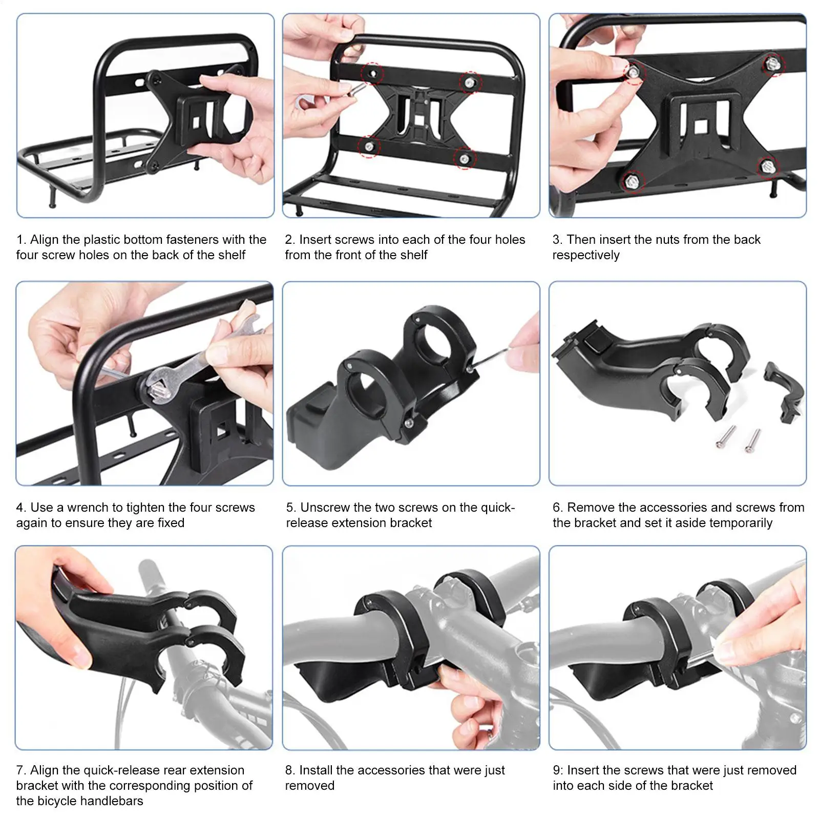 

Front Bike Rack Quick Release Holder Bike Cargo Racks For Kids Adult Girls Women Men Mountain Bike Riding Cycling Outdoor