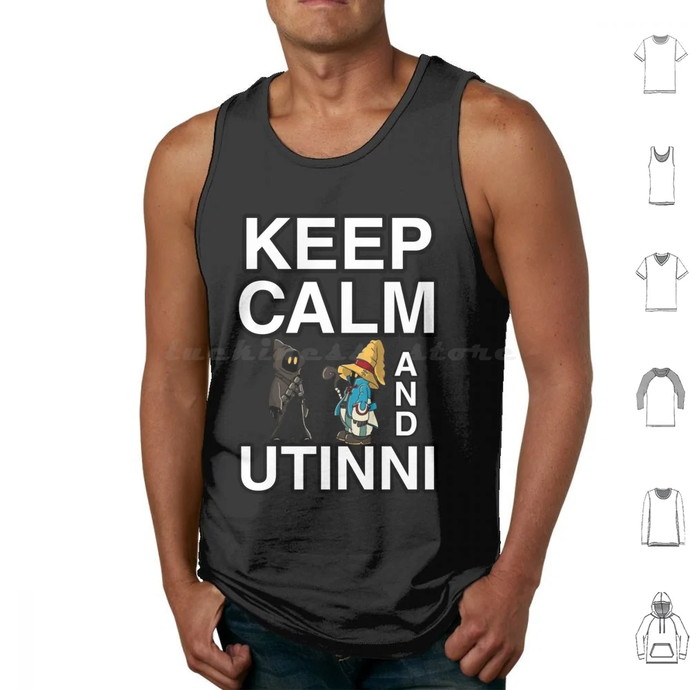 Keep Calm And Utinni Tank Tops Vest Sleeveless Arrakis Luke Skywalker Jedi Jawa Droids Tatooine Sandcrawler Sand Fun Vintage