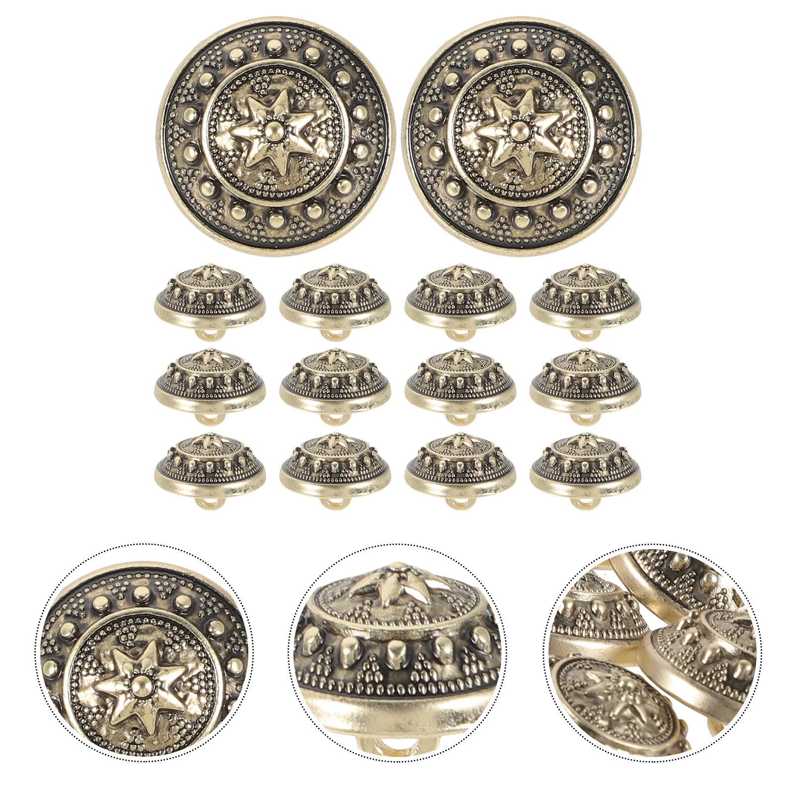 

15Pcs Metal Buttons Sturdy Alloy DIY Sewing Buttons for Coat Suit Clothes Crafts Replacement Clothes Decors DIY Button