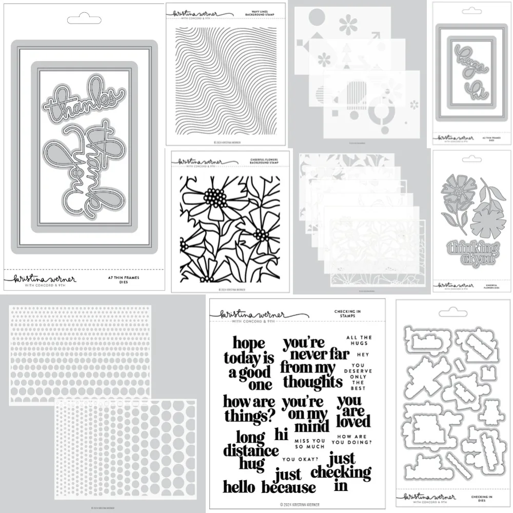 Metal Cutting Cheerful Flowers Bundle Dies and Clear Stamps cut die mold blade knife punch Scrapbook Paper craft stencils dies