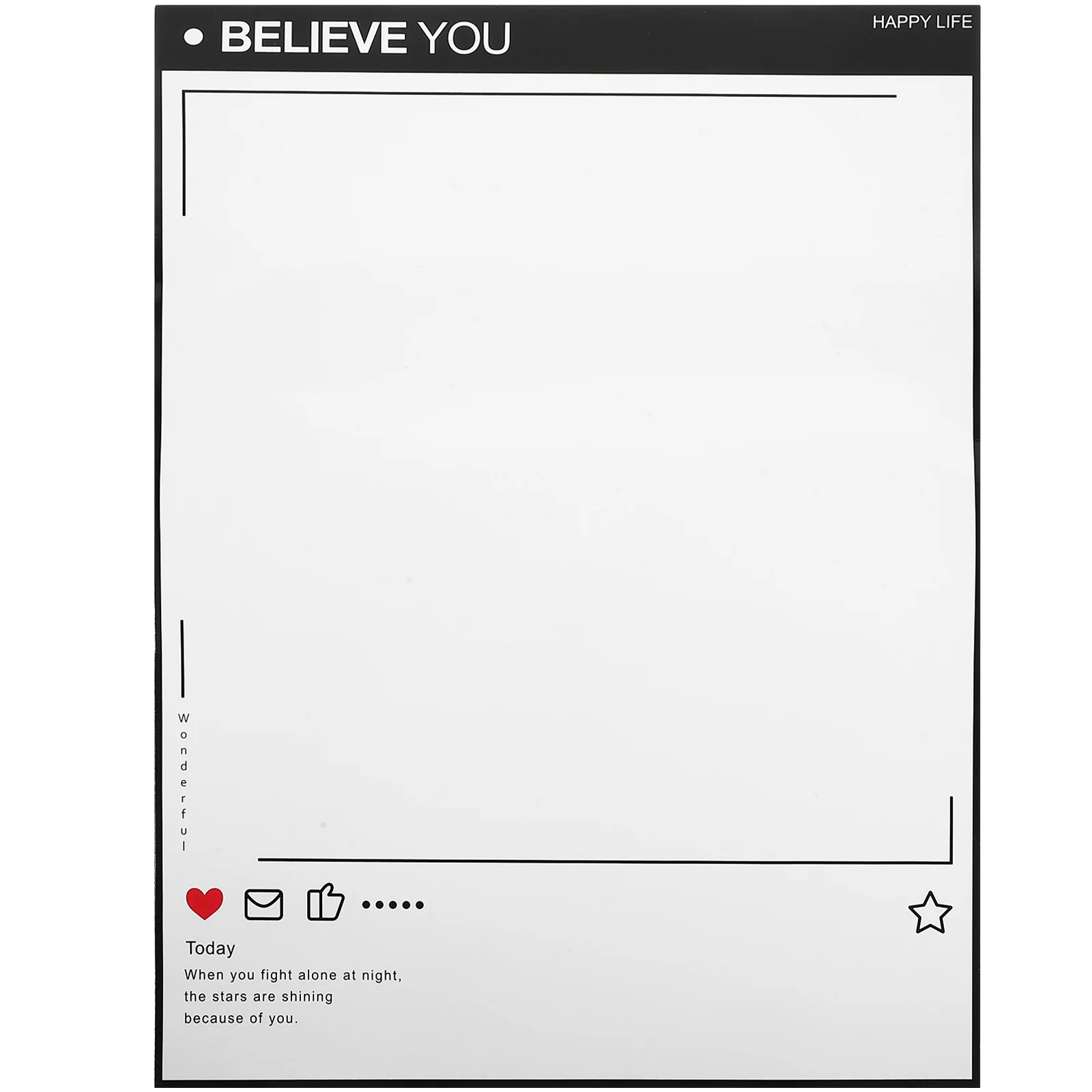 

1pc Magnetic Note Board Whiteboard Kitchen Fridge Planner Reusable Dry Erase Memo Schedule Large Size Magnetic Writing Board