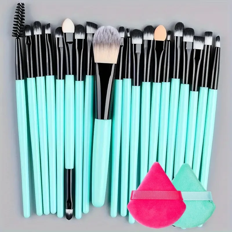 Conjunto de pincéis de maquiagem, 20 peças, delineador, pincel de mistura, base cosmética, pincel de maquiagem para bochechas, pincel de olhos, maquiagem, conjunto de beleza
