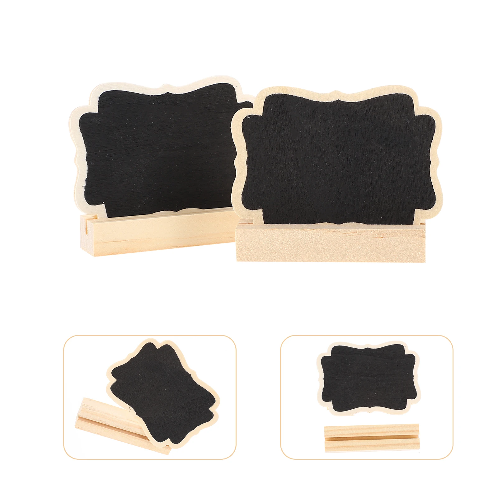 10pcs Mini Wooden Chalkboard Thick Sturdy Blackboard For Wedding Party Table Number Cafe Restaurant Sign Display Home Kitchen