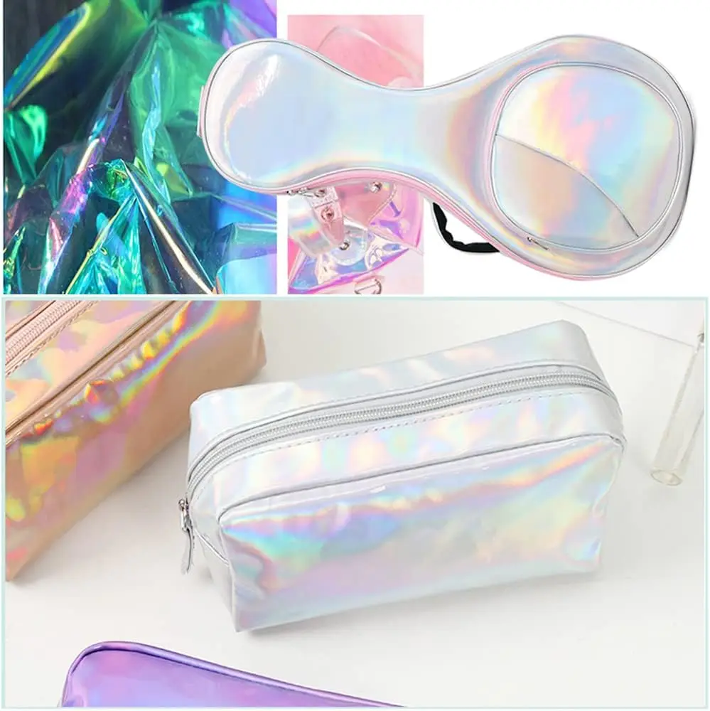 46x137cm Holographic Vinyl Fabric Faux Leather Sheets are Suitable for Bows,Leather Earrings and Other DIY Craft Items