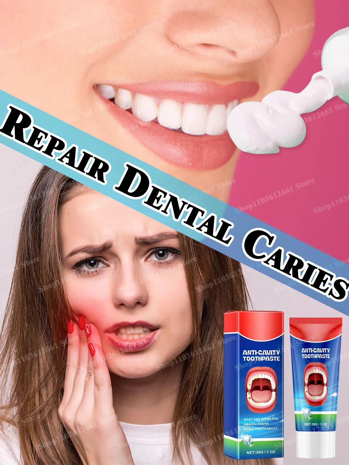 Anti Cavity Toothpaste Repair Tooth Decay Protect Teeth Repair Dental Caries Relieve Toothache Whiten Teeth Protect Oral Health