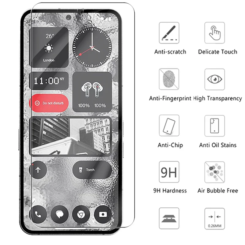 Стекло NothingPhone 2, 4 шт., Защитное стекло для телефона (2), два телефона, сенсорный дисплей