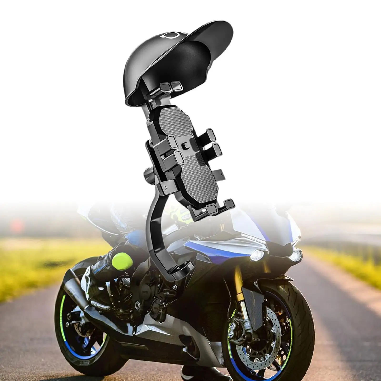 

Generic Motorcycle Phone Mount Quick Install Accessories for 4.7 to 7.4 Inches Phones Mountain Bike Motorcycle Motorbike