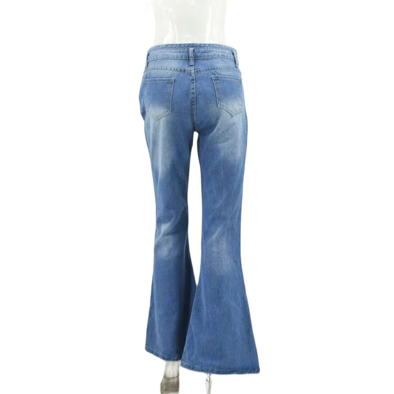 Calças de cintura alta soltas lavadas jeans bolsos fino denim alargamento clássico feminino vintage estiramento calças retas