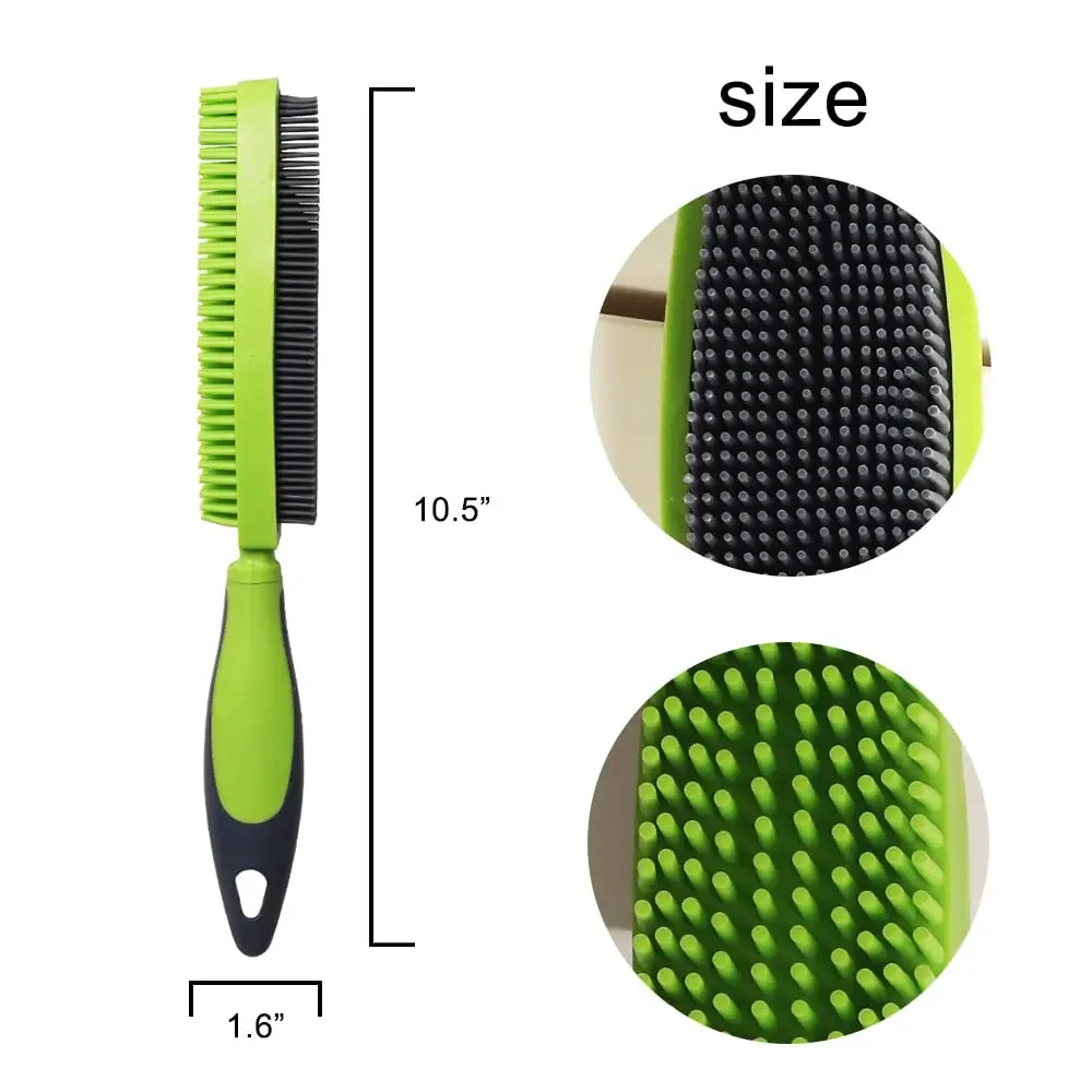 Rubber Pet Hair Removal Brush for Couch Clothes Dog Cat Pet Hair Carpet Also Used as Dog Cat Bath Brush with Massage Effect