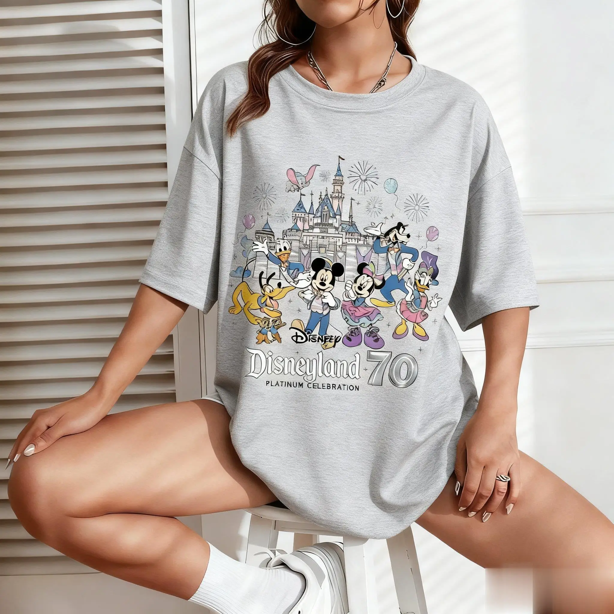 Disney 70. Mickey Minnie Vintage Cartoon Druck Baumwolle T-shirt Frauen Kurzarm T 2025 Sommer Mode Übergroßen Casual Tops