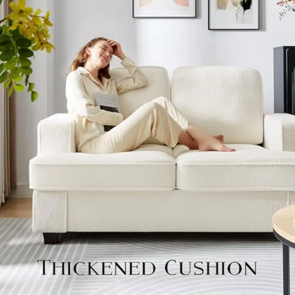 سرير أريكة واسع بمقعد عميق 61 للمساحات الصغيرة، مثالي لغرف المعيشة وغرف النوم والمكاتب والشقق، قابل للفصل