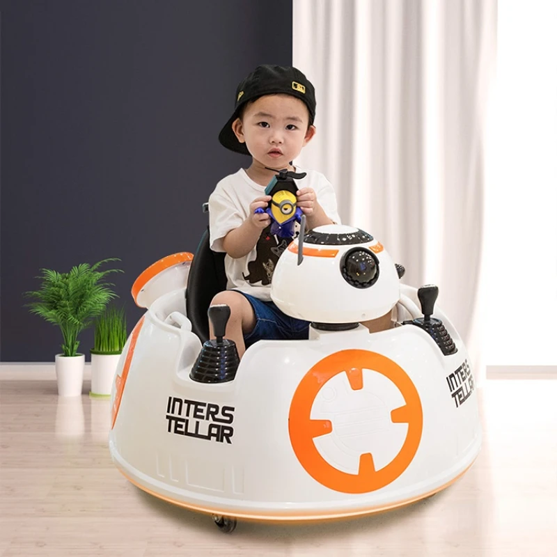 Electric Four-Wheel Children Can Sit Perambulator