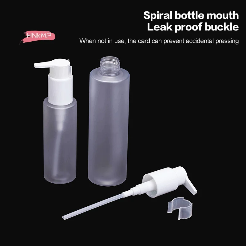 1 قطعة 100 مللي/200 مللي زجاجة محلول مسطحة الكتف مع مضخة الضغط موزع السفر حاوية مستحضرات التجميل للعناية بالبشرة والجمال #3