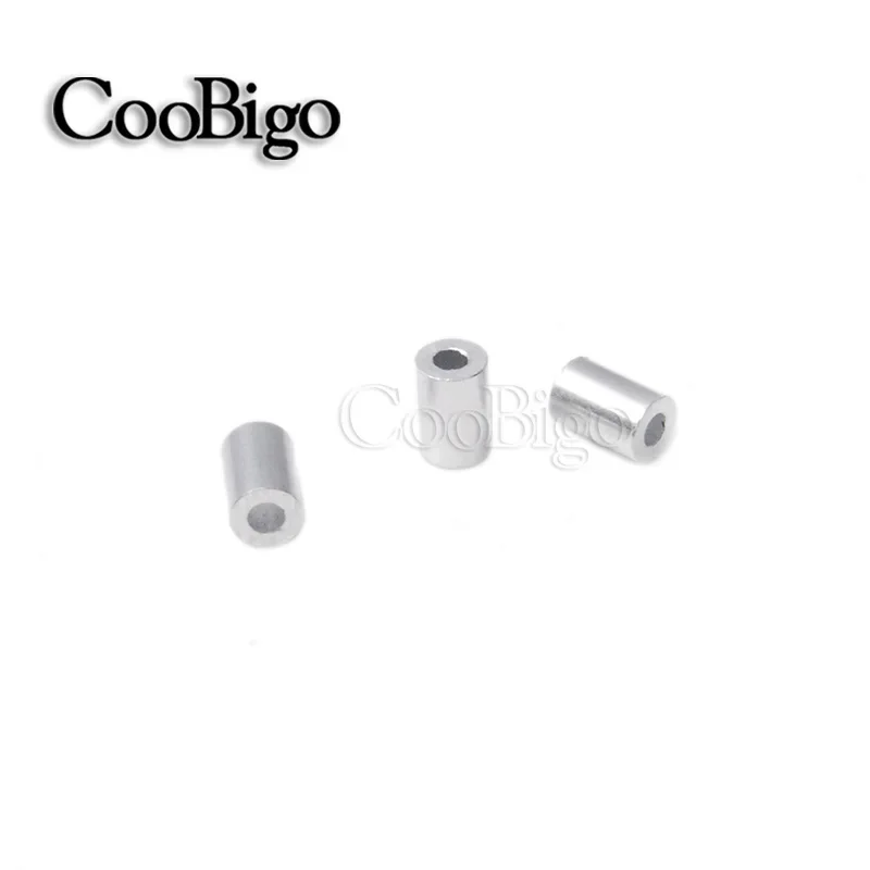 50pcs M1~M8 Cord Lock Stopper Crimps Sleeves Cable Ferrule Stop Aluminum for Snare Wire Rope Clip Fittings Hardware Accessories