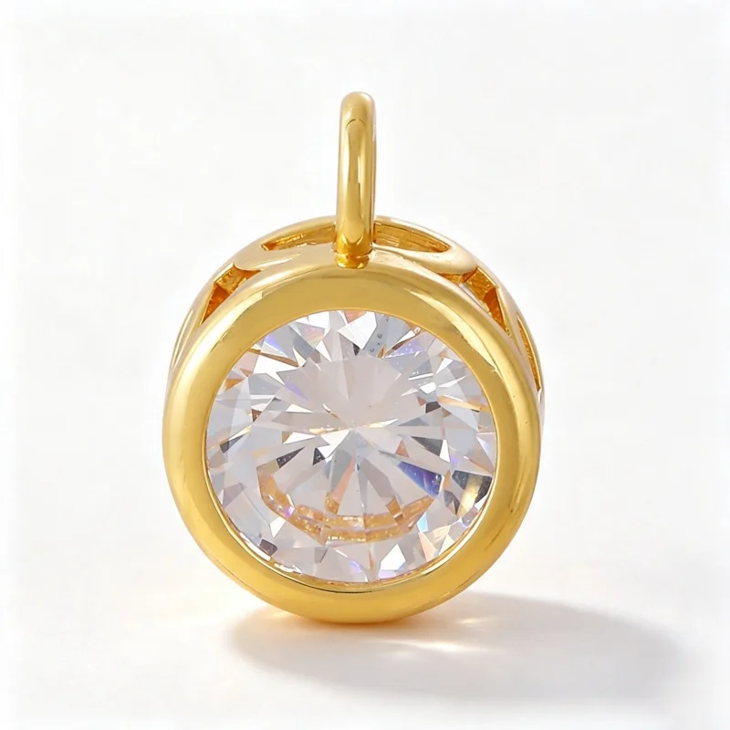 Metal Hollow Edged Zircon Pendant Accessories, Water Droplets/Circles/Ellipses, Handmade DIY Bracelet Necklace Accessories