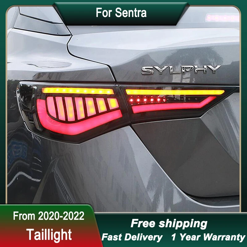 Car Tail Lights For NISSAN  Sentra 14th Gen 2020-2022 FULL LED Taillamp Rear Brake Lights Starlink Cross Taillight Accembly