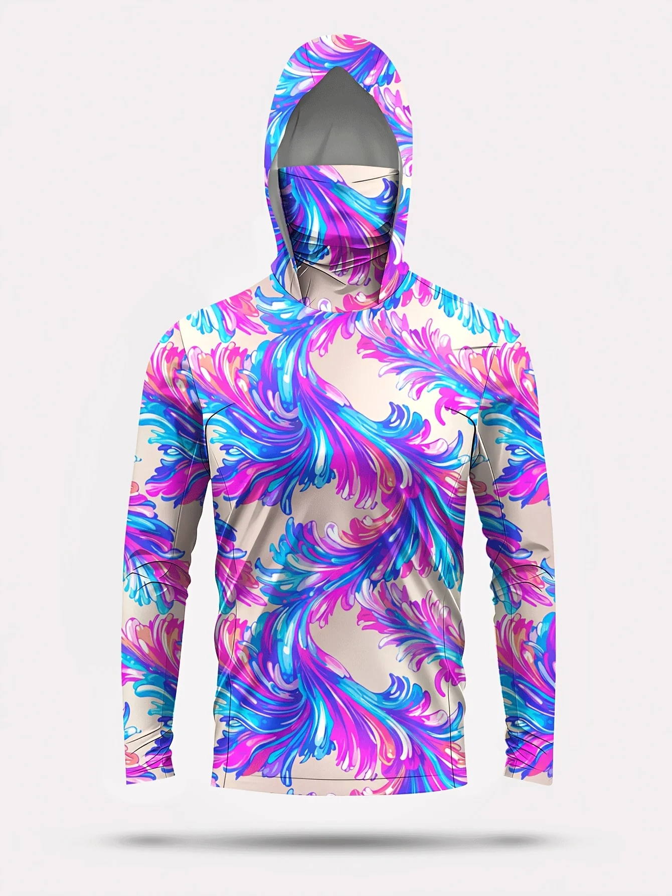 Men Hood Fishing Shirt long sleeve Fishing clothing fishing t shirt uv protection fishing shirt Fishing Apparel Quick Dry view 4