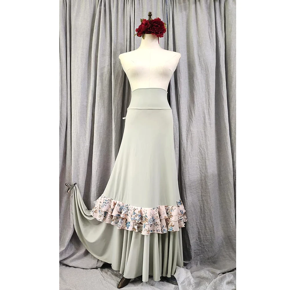 Spanish Flamenco Costume Performor Dress Women Girl Gyspy Ballroom  1estival Performance Dance Wear multiple colors EKK30
