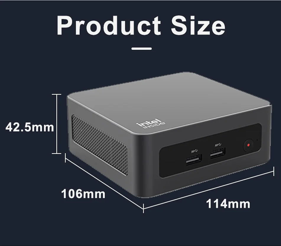 AIOEXPC ミニPC Intel i7 24GB 512GB ミニPC Intel Core i7-12700H 16GB 512GB SSD Windows 11